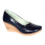 Pantofi dama casual din piele naturala platforme de 7 cm Mara Negru - P3550NCR